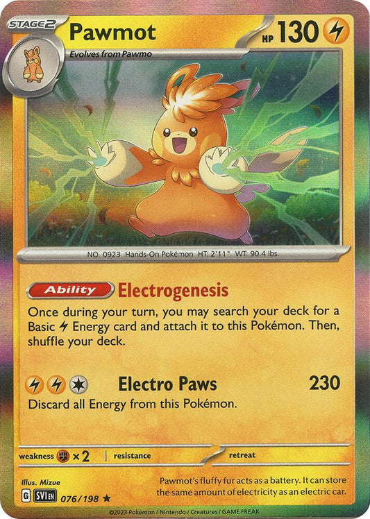 Pawmot - 076/198 076/198 Rare Scarlet & Violet Base Set Pokémon card