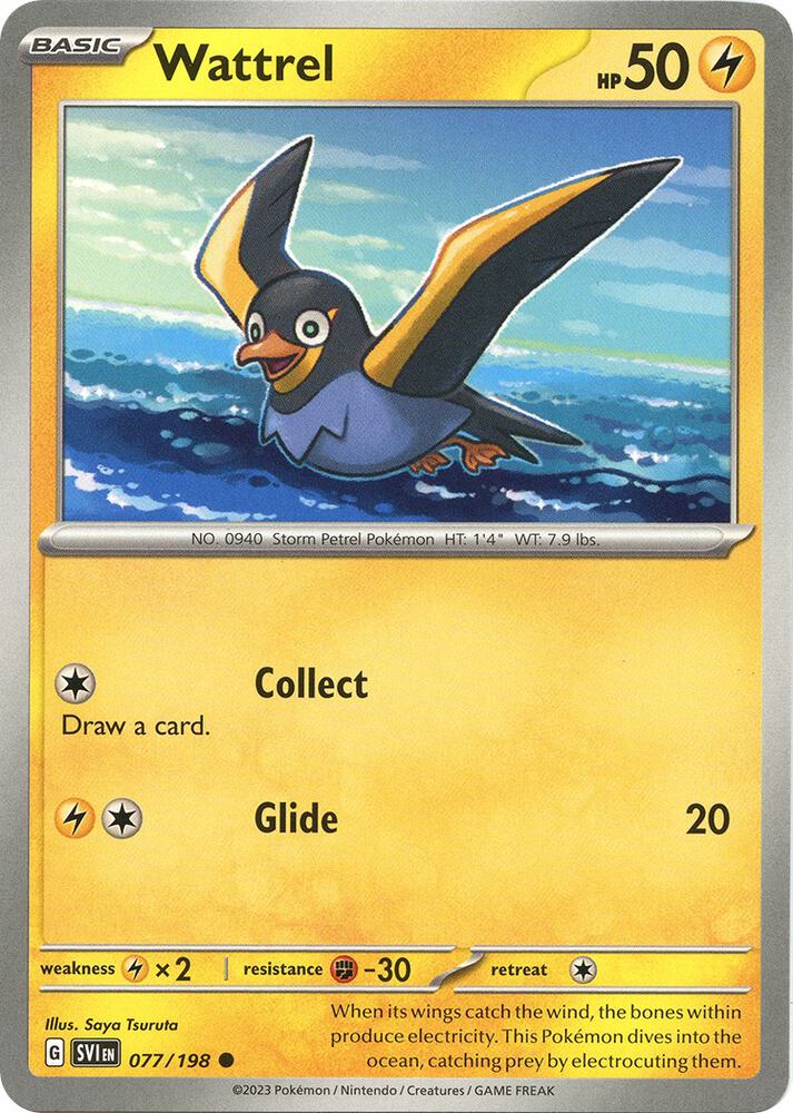 Wattrel - 077/198 Common SV01: Scarlet & Violet Base Set