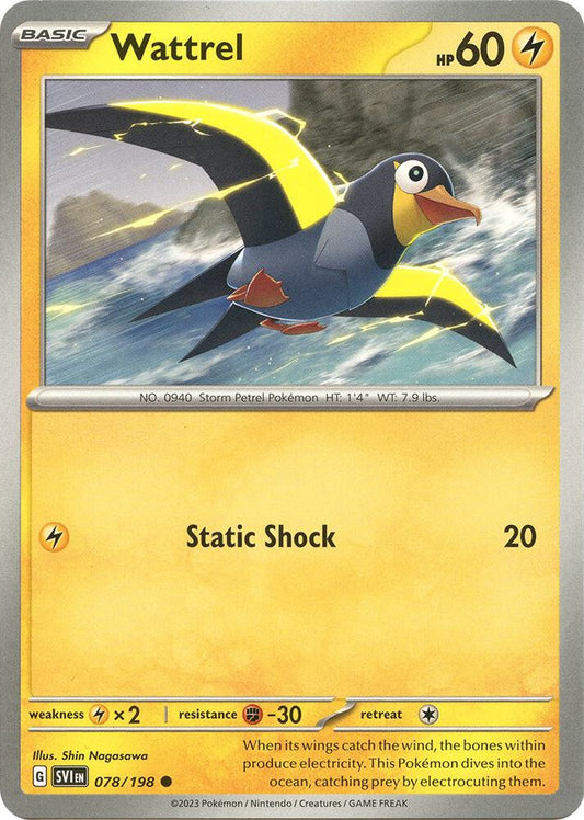 Wattrel - 078/198 078/198 Common Scarlet & Violet Base Set Pokémon card