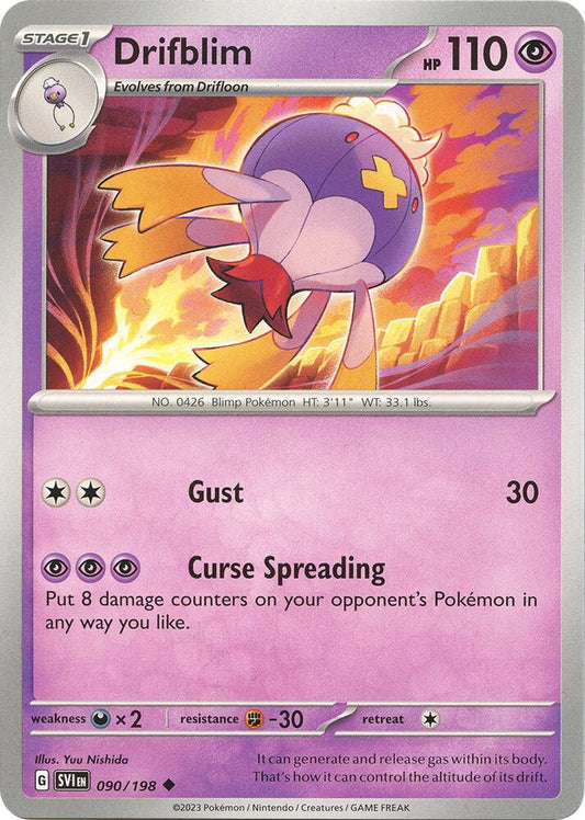 Drifblim 090/198 Uncommon Scarlet & Violet Base Set Pokémon card