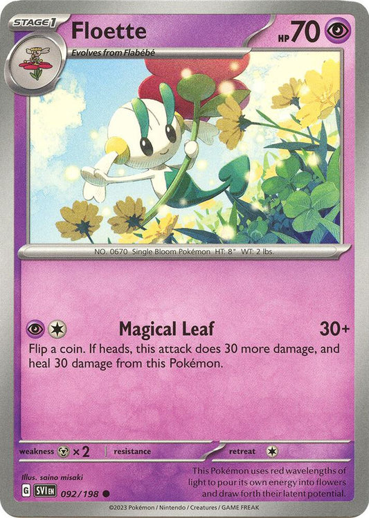 Floette 092/198 Common Scarlet & Violet Base Set Pokémon card