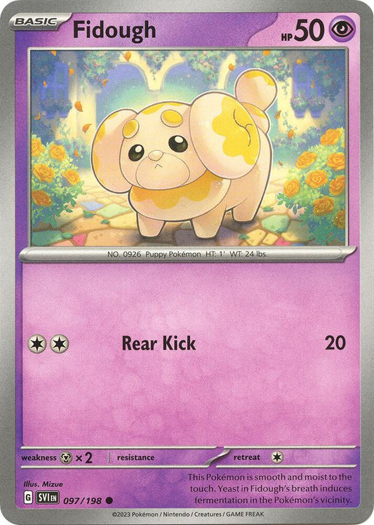 Fidough - 097/198 097/198 Common Scarlet & Violet Base Set Pokémon card