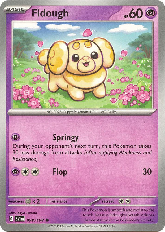 Fidough - 098/198 098/198 Common Scarlet & Violet Base Set Pokémon card