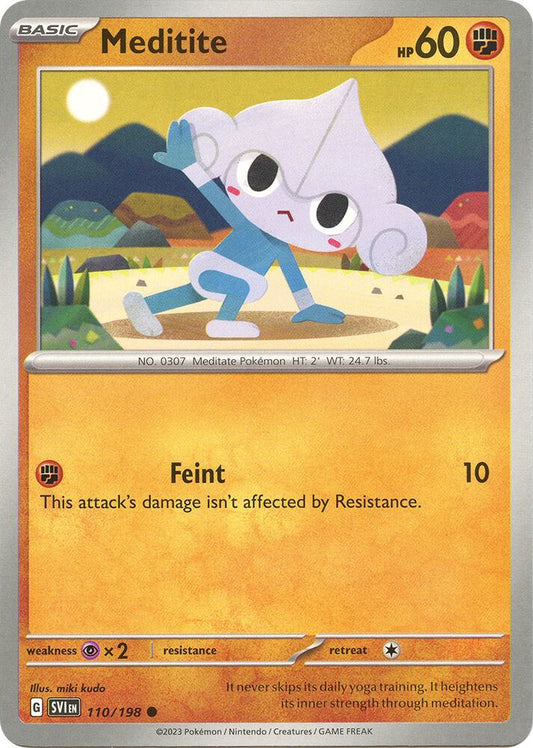 Meditite - 110/198 110/198 Common Scarlet & Violet Base Set Pokémon card