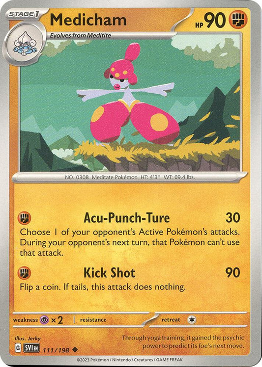 Medicham - 111/198 111/198 Uncommon Scarlet & Violet Base Set Pokémon card