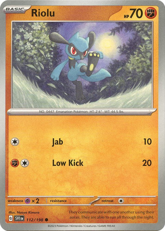 Riolu - 112/198 112/198 Common Scarlet & Violet Base Set Pokémon card
