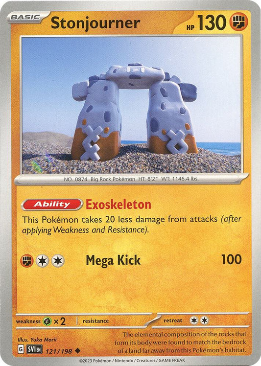 Stonjourner 121/198 Uncommon Scarlet & Violet Base Set Pokémon card