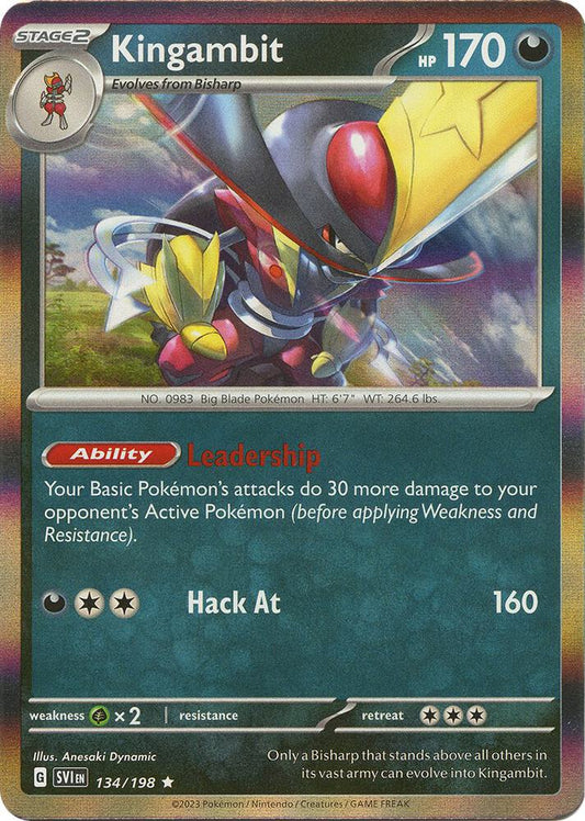 Kingambit - 134/198 134/198 Rare Scarlet & Violet Base Set Pokémon card