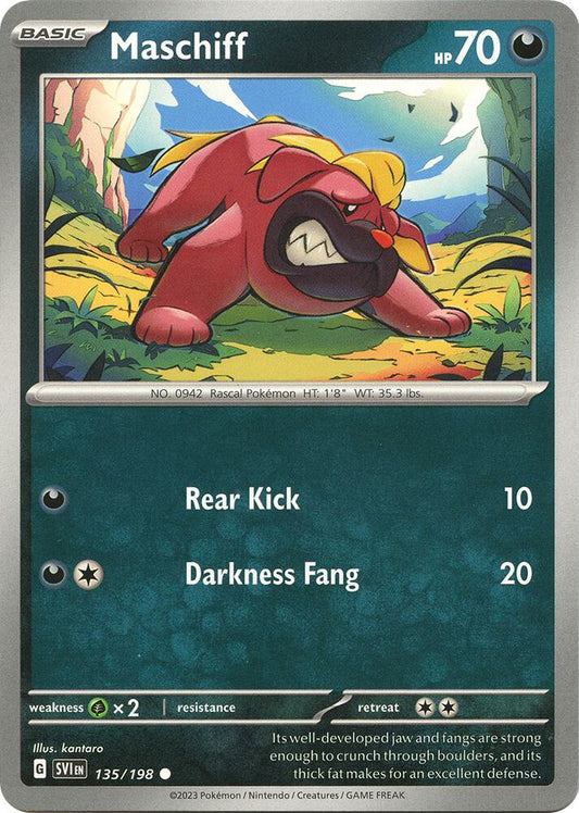 Maschiff - 135/198 135/198 Common Scarlet & Violet Base Set Pokémon card