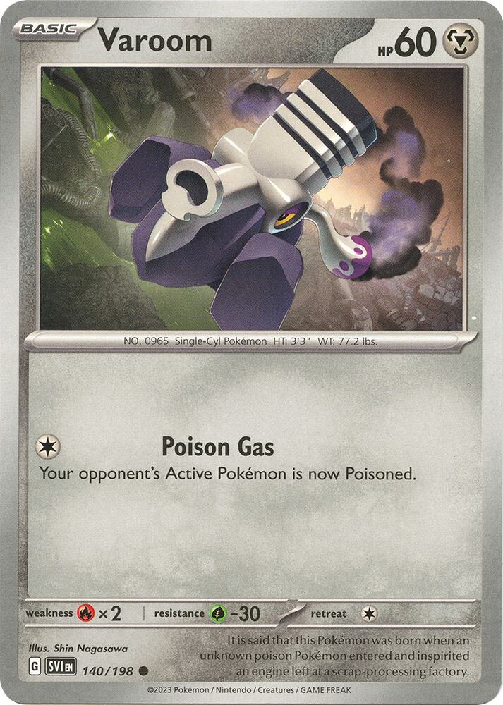 Varoom - 140/198 140/198 Common Scarlet & Violet Base Set Pokémon card