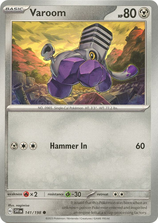 Varoom - 141/198 141/198 Common Scarlet & Violet Base Set Pokémon card