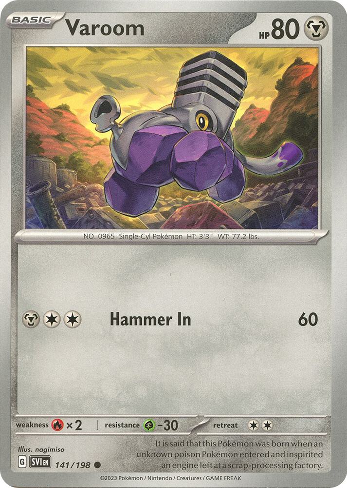 Varoom - 141/198 141/198 Common Scarlet & Violet Base Set Pokémon card