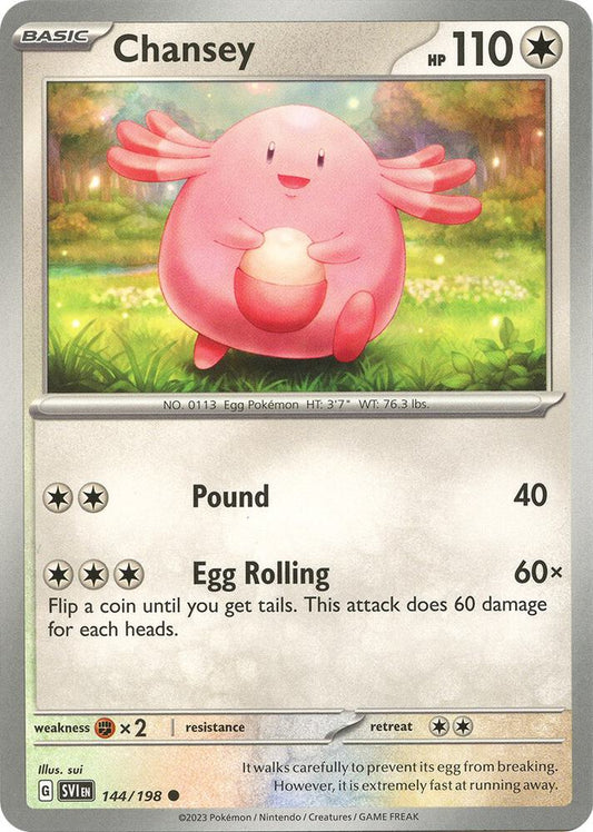 Chansey 144/198 Common Scarlet & Violet Base Set Pokémon card