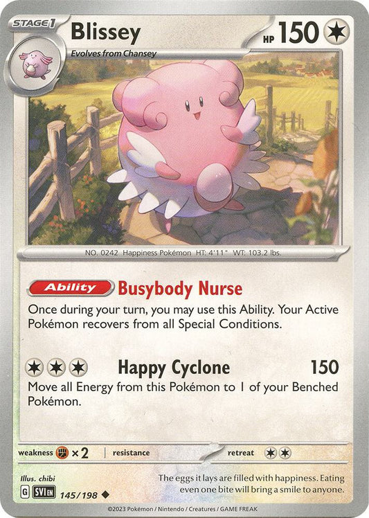 Blissey 145/198 Uncommon Scarlet & Violet Base Set Pokémon card