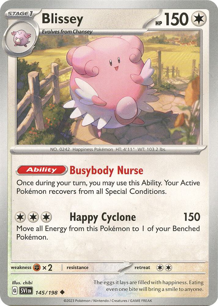 Blissey 145/198 Uncommon Scarlet & Violet Base Set Pokémon card