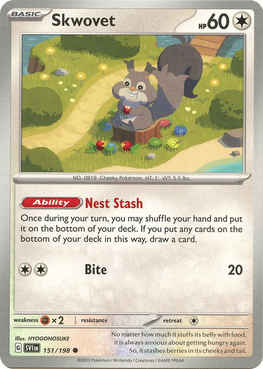 Skwovet - 151/198 151/198 Common Scarlet & Violet Base Set Pokémon card