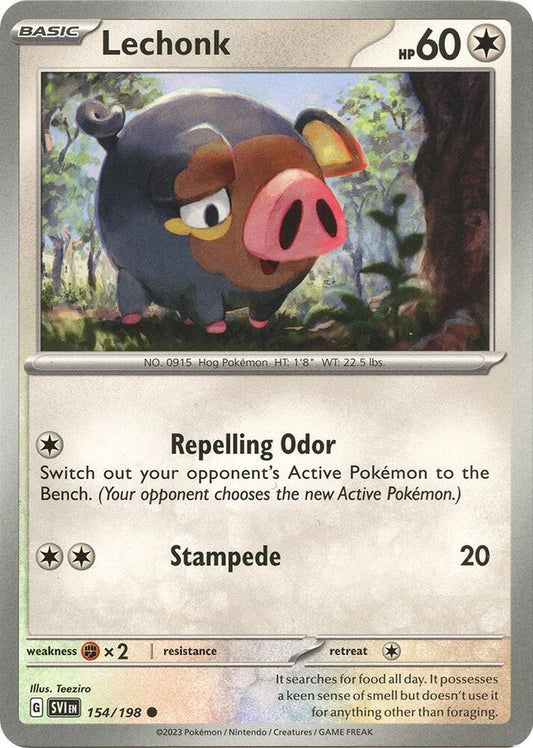 Lechonk - 154/198 154/198 Common Scarlet & Violet Base Set Pokémon card