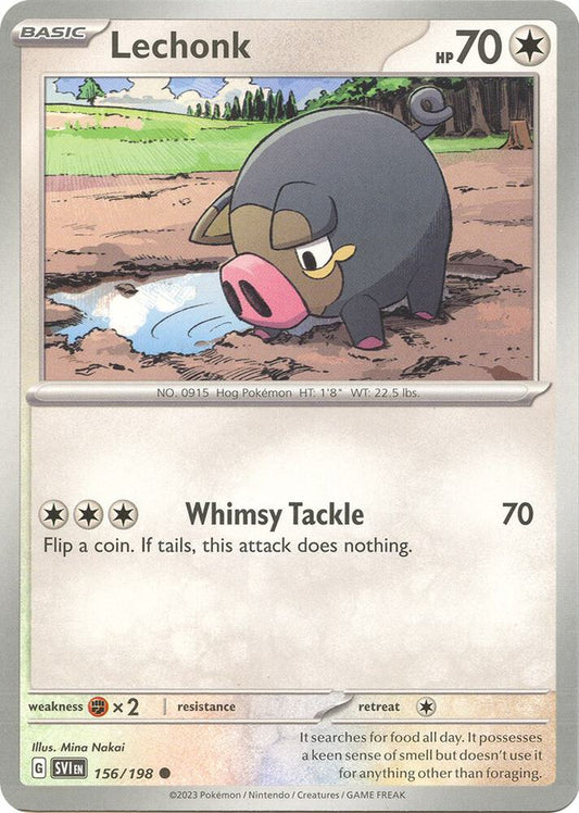 Lechonk - 156/198 156/198 Common Scarlet & Violet Base Set Pokémon card