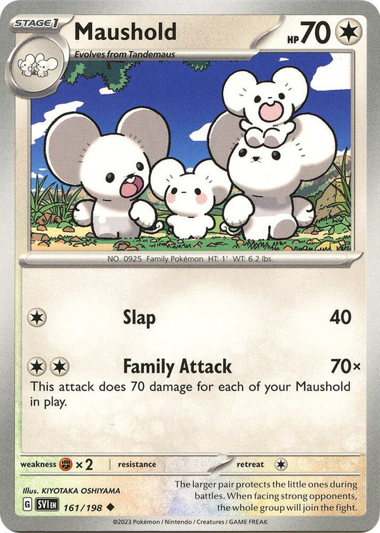 Maushold 161/198 Uncommon Scarlet & Violet Base Set Pokémon card