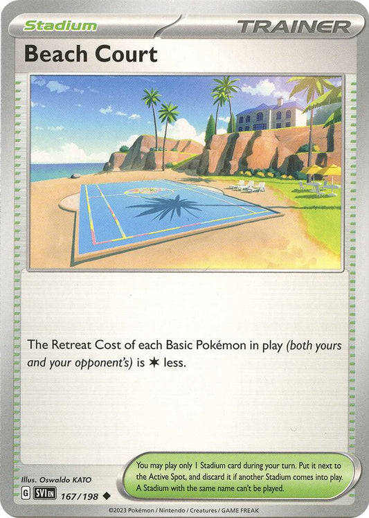 Beach Court 167/198 Uncommon Scarlet & Violet Base Set Pokémon card