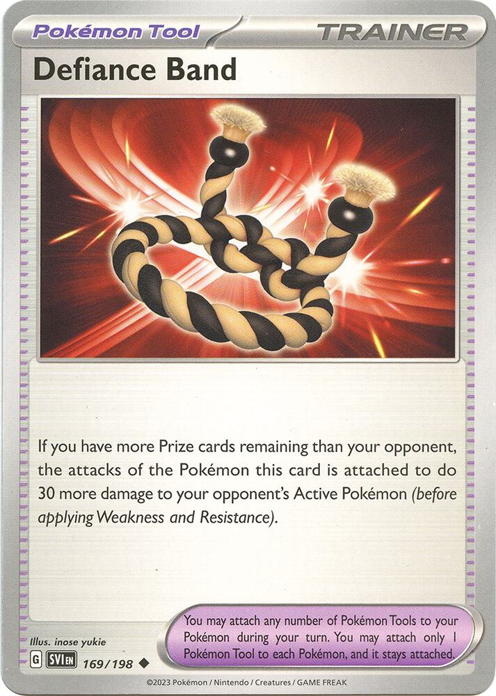 Defiance Band 169/198 Uncommon Scarlet & Violet Base Set Pokémon card