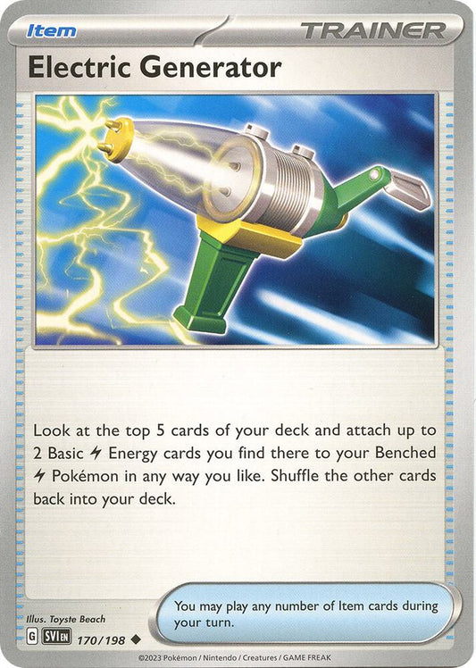 Electric Generator 170/198 Uncommon Scarlet & Violet Base Set Pokémon card