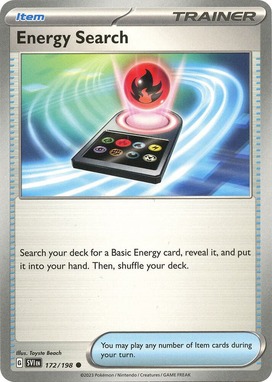 Energy Search 172/198 Common Scarlet & Violet Base Set Pokémon card