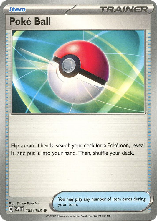 Poke Ball 185/198 Common Scarlet & Violet Base Set Pokémon card