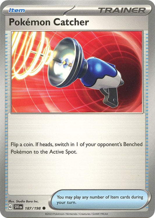 Pokemon Catcher 187/198 Common Scarlet & Violet Base Set Pokémon card