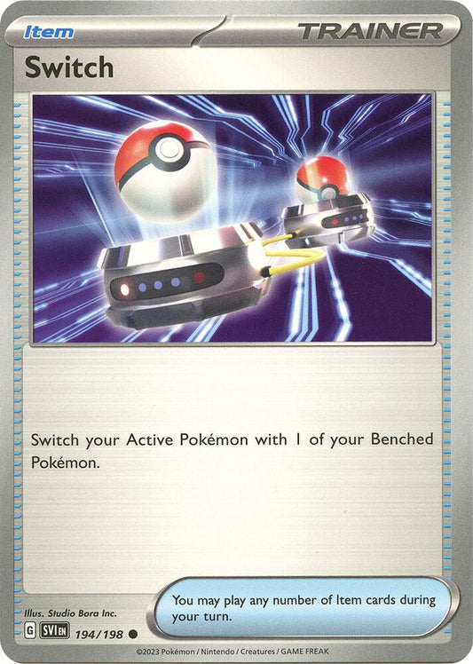 Switch 194/198 Common Scarlet & Violet Base Set Pokémon card