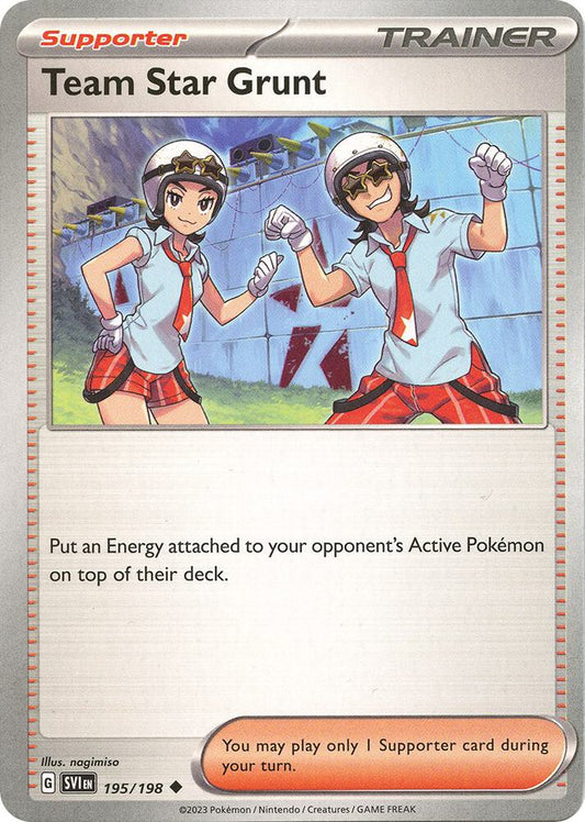 Team Star Grunt - 195/198 195/198 Uncommon Scarlet & Violet Base Set Pokémon card