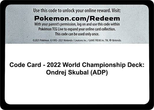 Code Card - 2022 World Championship Deck: Ondrej Skubal (ADP) - Code Card World Championship Decks