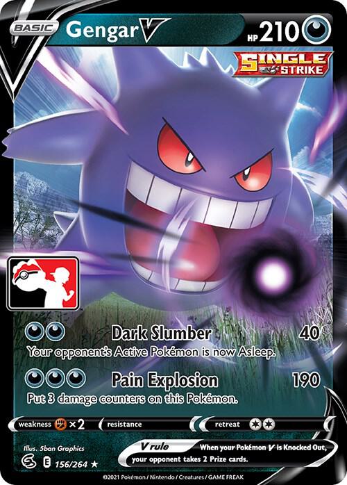 Gengar V - 156/264 156/264 Ultra Rare Prize Pack Series Cards Pokémon card