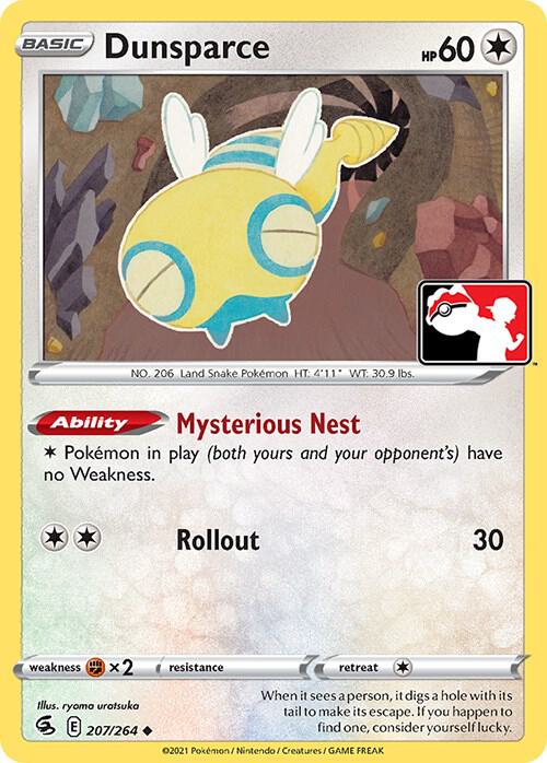 Dunsparce - 207/264 207/264 Uncommon Prize Pack Series Cards Pokémon card