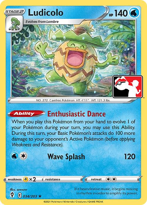 Ludicolo - 034/203 Rare Prize Pack Series Cards