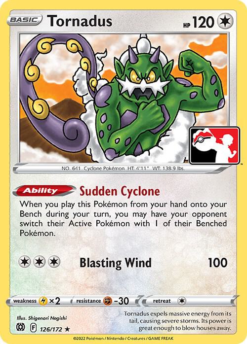 Tornadus - 126/172 Rare Prize Pack Series Cards