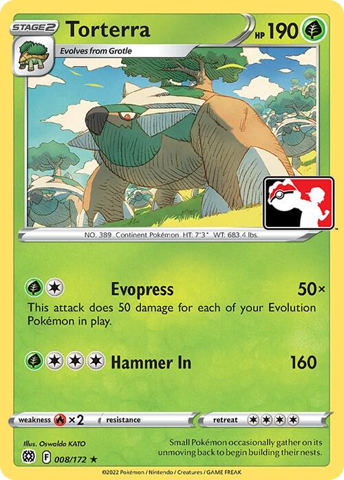 Torterra - 008/172 Rare Prize Pack Series Cards