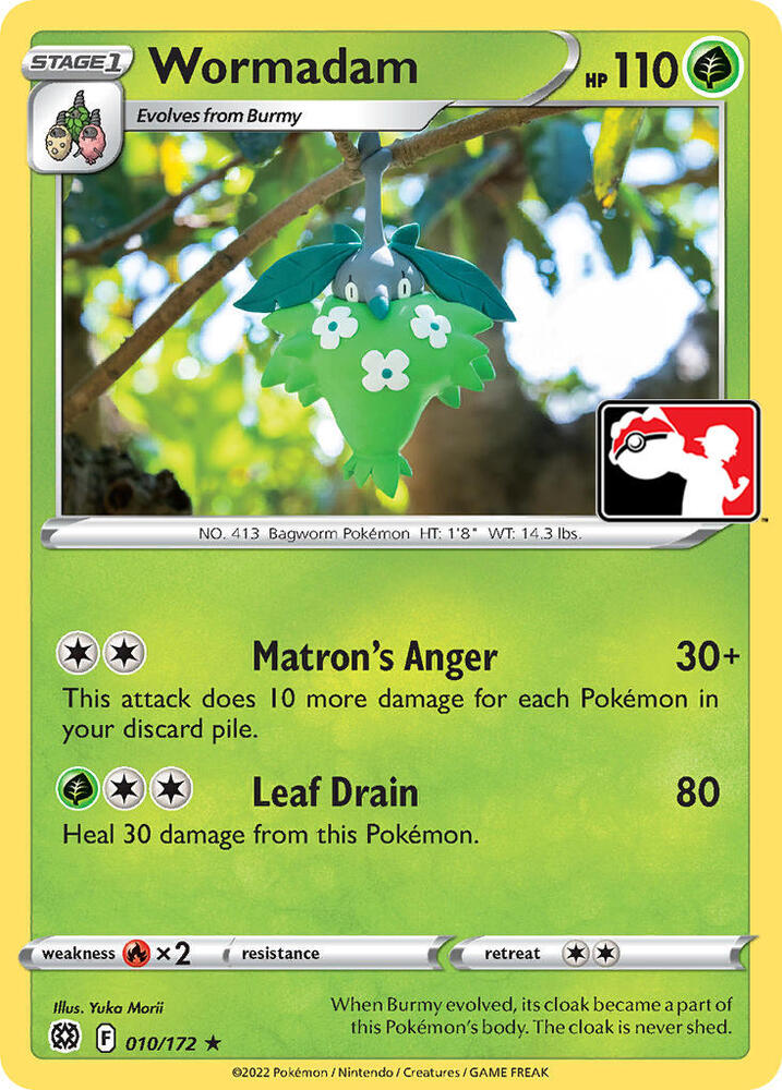 Wormadam - 010/172 010/172 Rare Prize Pack Series Cards Pokémon card