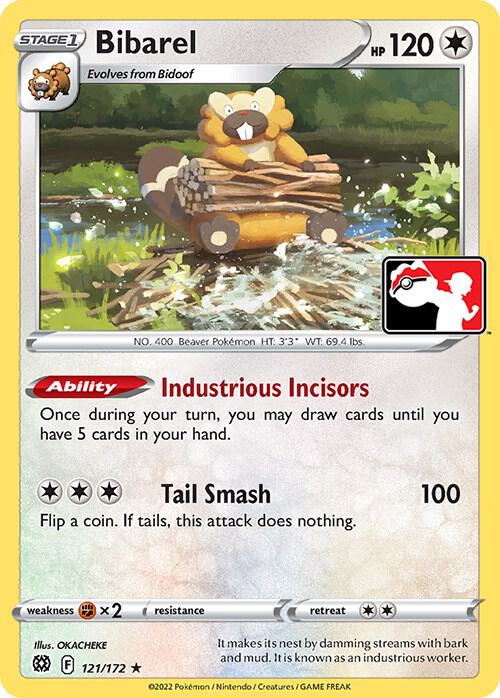 Bibarel - 121/172 Rare Prize Pack Series Cards