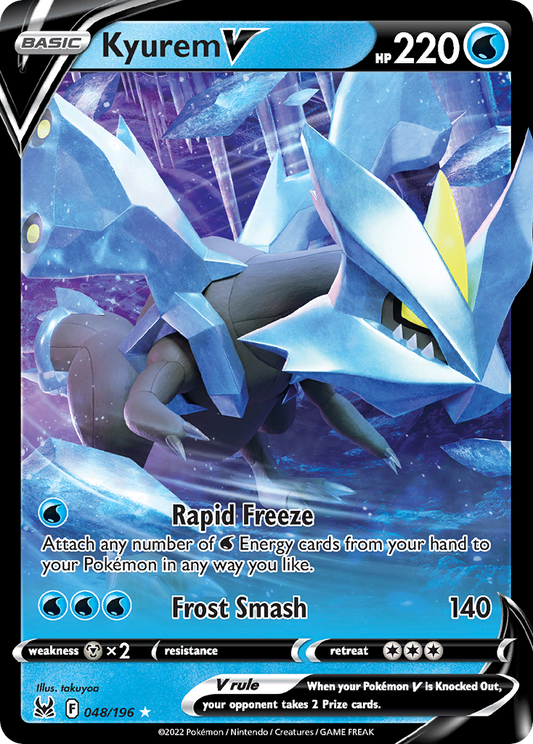 Kyurem V 048/196 Rare Holo V Lost Origin