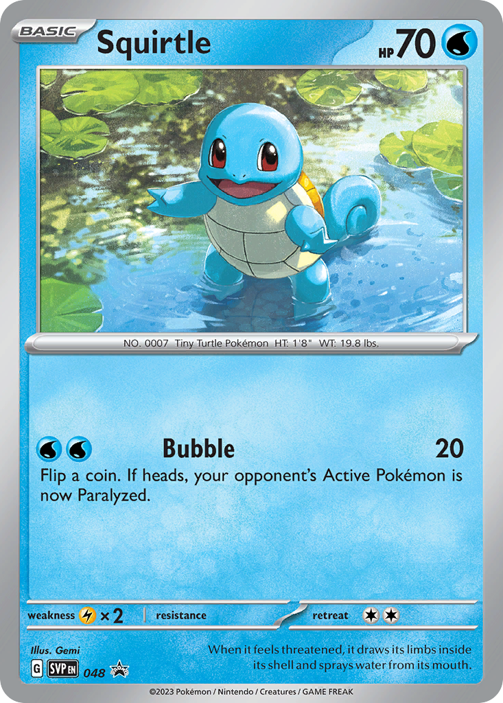 Squirtle 048/165 Promo Scarlet & Violet Black Star Promos