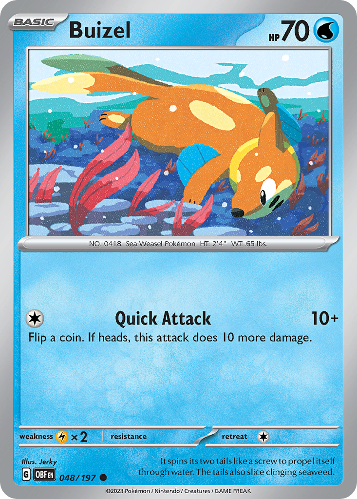 Buizel 048/197 Common Obsidian Flames