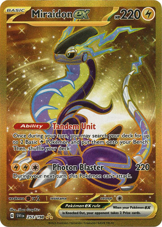 Miraidon ex - 253/198 253/198 Hyper Rare Scarlet & Violet Base Set Pokémon card