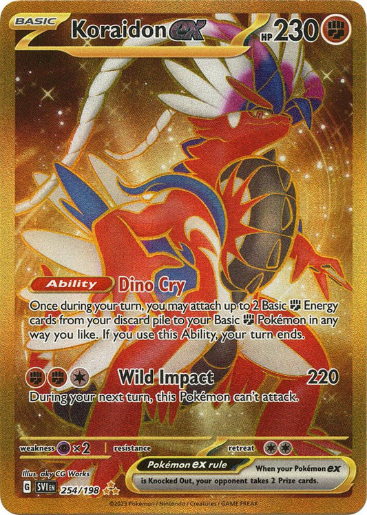 Koraidon ex - 254/198 254/198 Hyper Rare Scarlet & Violet Base Set Pokémon card
