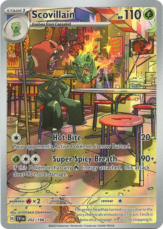 Scovillain - 202/198 202/198 Illustration Rare Scarlet & Violet Base Set Pokémon card