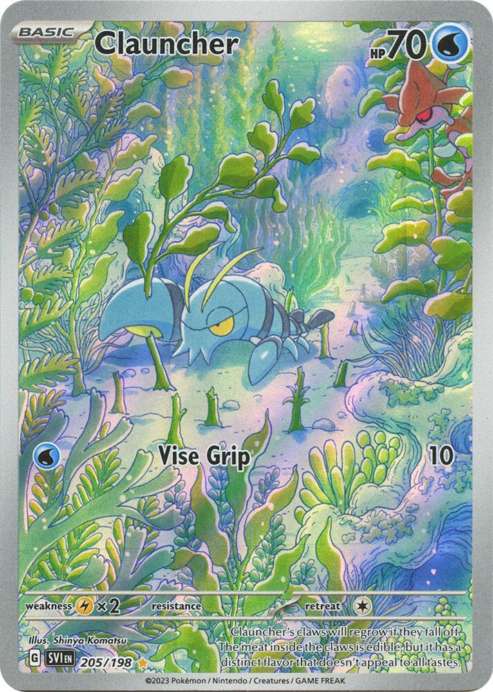 Clauncher - 205/198 205/198 Illustration Rare Scarlet & Violet Base Set Pokémon card
