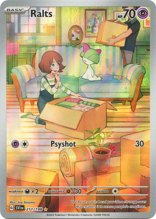 Ralts - 211/198 211/198 Illustration Rare Scarlet & Violet Base Set Pokémon card