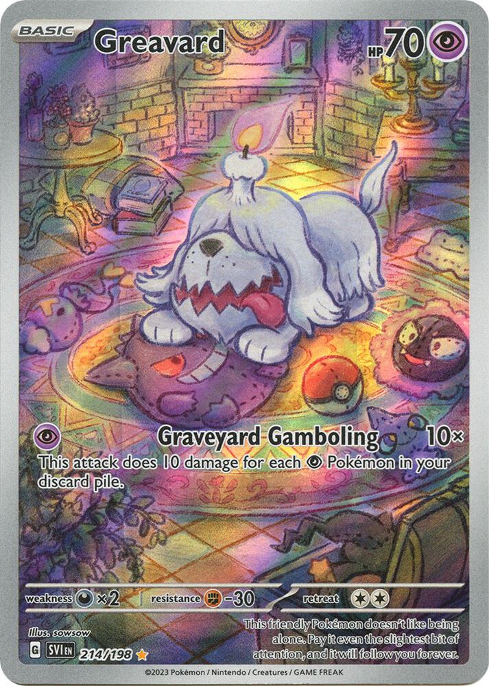 Greavard - 214/198 214/198 Illustration Rare Scarlet & Violet Base Set Pokémon card