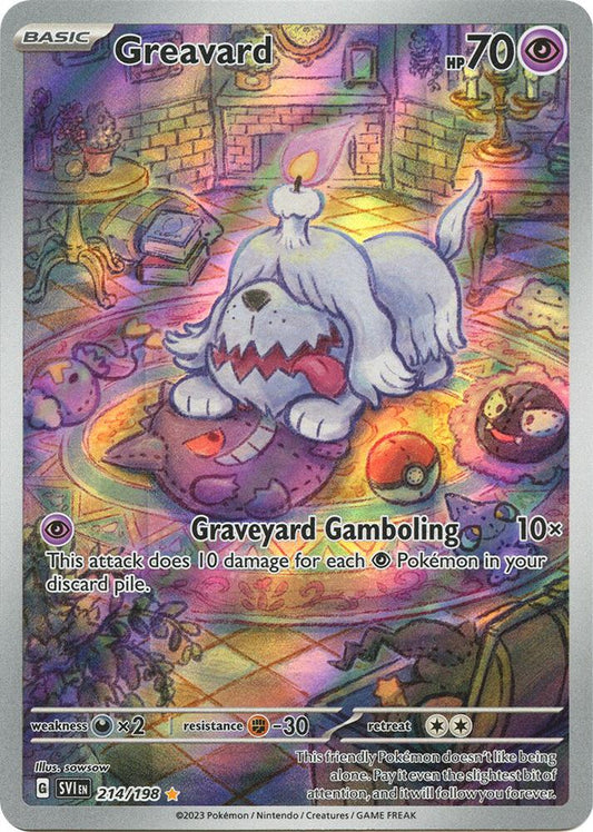 Greavard - 214/198 214/198 Illustration Rare Scarlet & Violet Base Set Pokémon card
