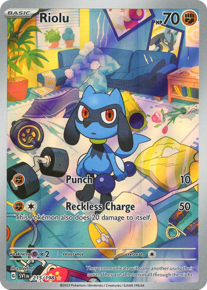Riolu - 215/198 215/198 Illustration Rare Scarlet & Violet Base Set Pokémon card